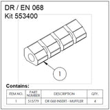 Ametek Rotron DR/EN Regenerative Blower 068 Muffler Kit 553400