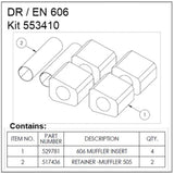 Ametek Rotron DR/EN Regenerative Blower 606 Muffler Kit 553410