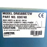 Ametek ROTRON Regenerative Blower DR858BB72W 038740 230/460 VAC 10 hp Three Phase