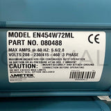 Ametek ROTRON Regenerative Blower EN454W72ML 080488 230/460 VAC 1.5 HP Three Phase