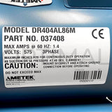 DR404AL86M 037408 ROTRON Regen Blower 575VAC 1.0 HP Three Phase