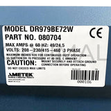 Ametek ROTRON Regenerative Blower DR979BE72W 080704 230/460VAC 15.0 HP Three Phase