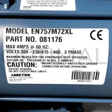 Ametek ROTRON Regenerative Blower EN757M72XL 081176 230/460 VAC 3 HP Three Phase