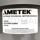 Ametek Rotron 515254 Inlet 1.5 NPSC, Outlet 1.5 NPSC