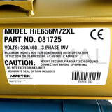 Ametek ROTRON Regenerative Blower HiE656M72XL 081725 230/460 VAC 3 HP 3 Phase