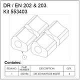 Ametek Rotron DR/EN Regenerative Blower 202 & 303 Muffler Kit 553403
