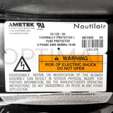 151132-50 Ametek Nautilair Brushless Blower 12.3" 240VAC 1040 CFM 20 in.H2O PWM OL