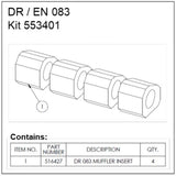 Ametek Rotron DR/EN Regenerative Blower 083 Muffler Kit 553401