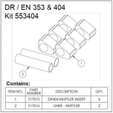 Ametek Rotron DR/EN Regenerative Blower 353 & 404 Muffler Kit 553404