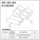 Ametek Rotron DR/EN Regenerative Blower 454 Muffler Kit 553405