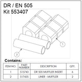 Ametek Rotron DR/EN Regenerative Blower 505 Muffler Kit 553407