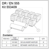 Ametek Rotron DR/EN Regenerative Blower 555 Muffler Kit 553409