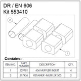 Ametek Rotron DR/EN Regenerative Blower 606 Muffler Kit 553410