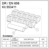 Ametek Rotron DR/EN Regenerative Blower 656 Muffler Kit 553411
