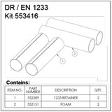 Ametek Rotron DR/EN Regenerative Blower 1233 Muffler Kit 553416