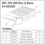 Ametek Rotron DR/EN Regenerative Blower 909 Box & Base Muffler Kit 553420