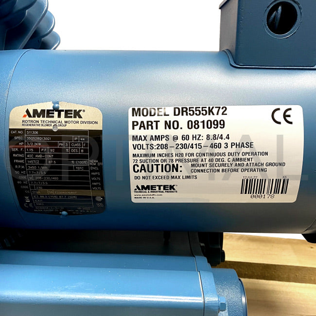 Ametek DR555K72 ROTRON Regen Blower | At Optimal