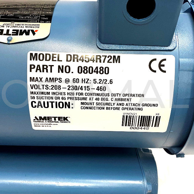 Ametek DR454R72M ROTRON Regenerative Blower At Optimal
