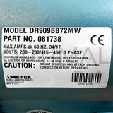 DR909BB72W 081738 ROTRON Regen Blower 230/460VAC 10.0 HP Three Phase