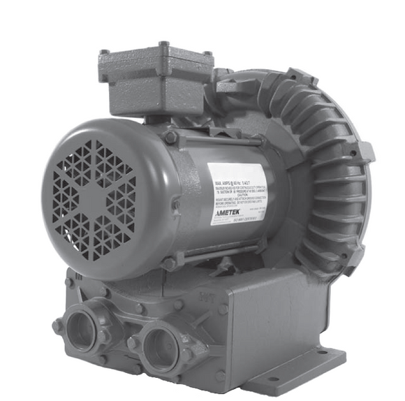Ametek ROTRON Regenerative Blower EN505M5MXL 082085 230 VAC 3 HP Single Phase